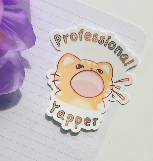 Professional Yapper Cat Sticker
