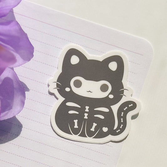 Skeleton Cat Sticker