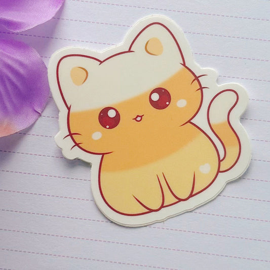 Candy Corn Cat Sticker