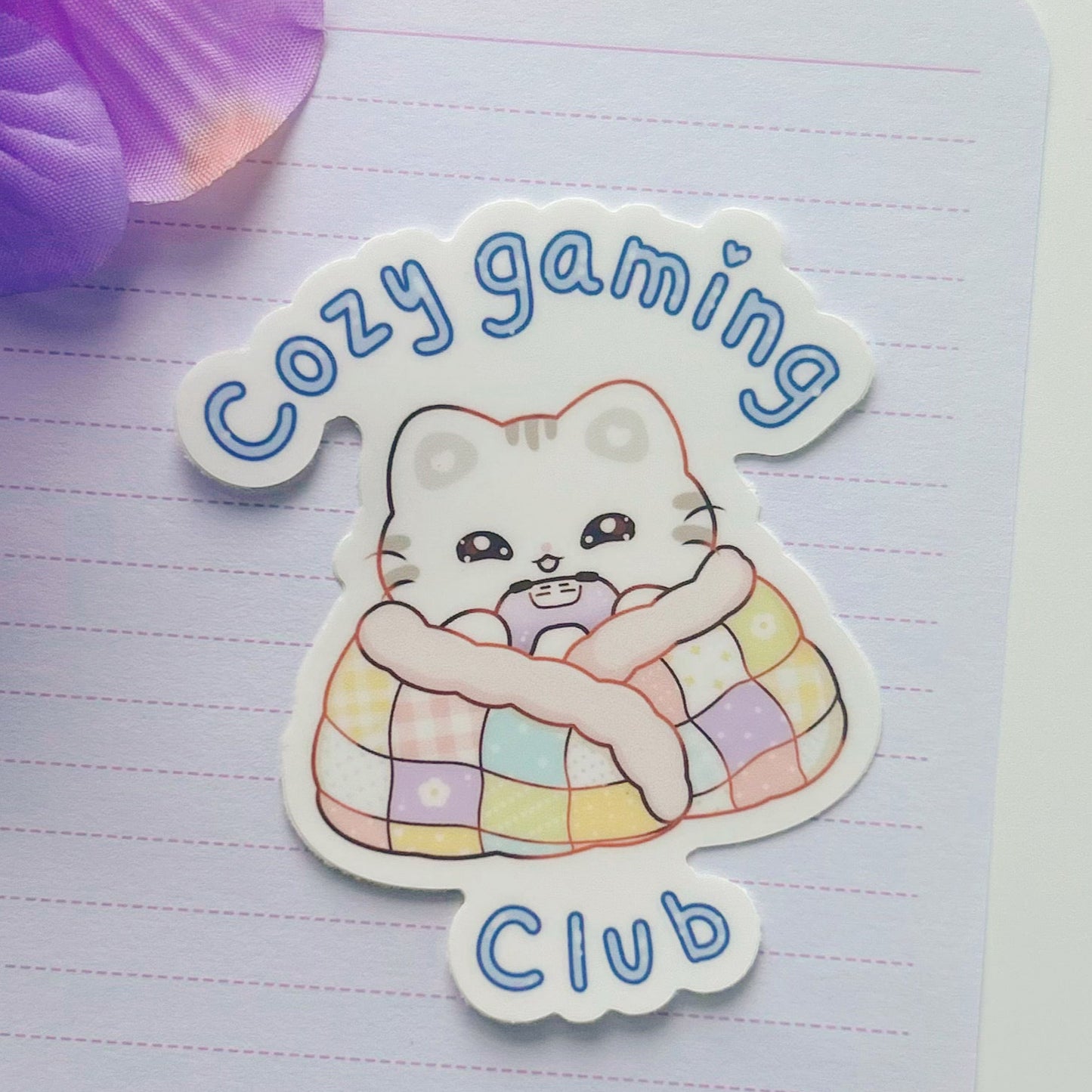 Cozy Gaming Club Cat Sticker