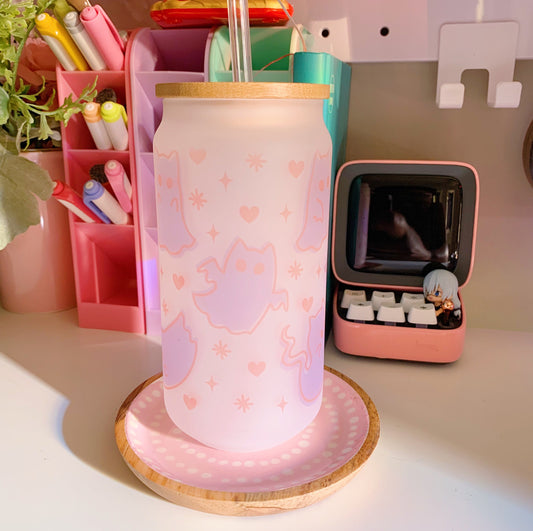 Pastel Ghost Glass Tumbler
